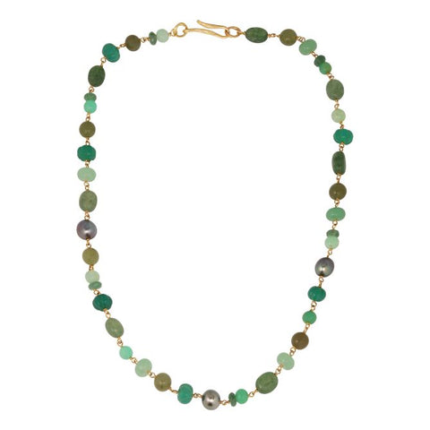 025158_18. Piccolo halskæde aqua. PIC5-A2004-51 fra dulong. købes hos rokkjærs