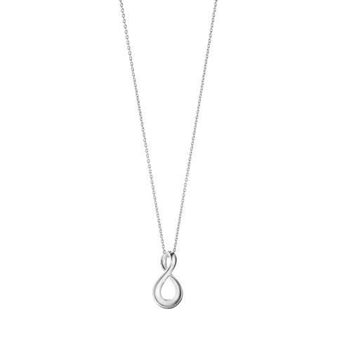 Georg Jensen Infinity, lang halskæde med vedhæng, sterlingsølv