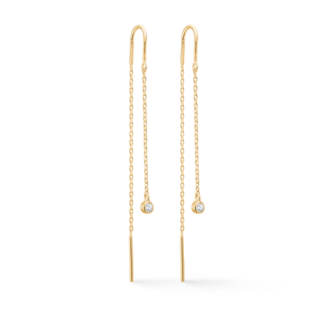 Mads Z. ENDLESS ALLURE ørehænger, 14 kt. guld m. 0,08 ct. W.SI