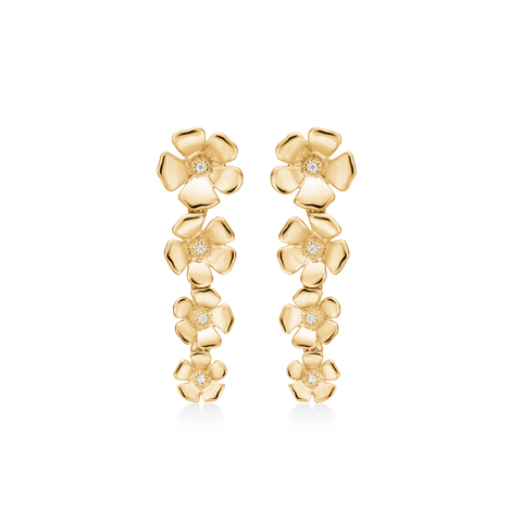 Mads Z. FLEUR øreringe, 14 kt. guld & 0,029 ct. W.SI