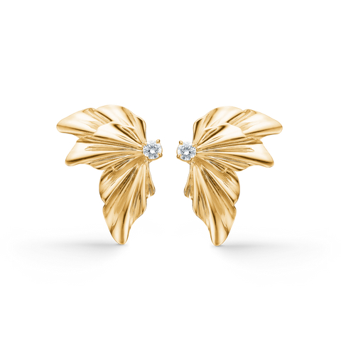 Mads Z. MONARCH ørestik, 14 kt. guld m. 0,10 ct. W.SI