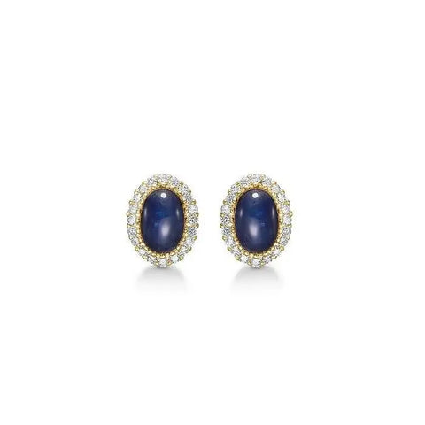 Mads Z. ROYAL SAPPHIRE ørering, 14kt guld m. safir & brillanter