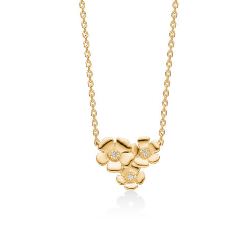 Mads Z. FLEUR halskæde, 14 kt. guld & 0,011 ct.