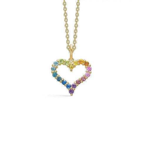 Mads Z. Tender Heart Rainbow vedhæng, 14 kt. guld