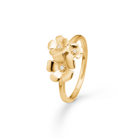 Mads Z. FLEUR ring, 14 kt. guld & 0,012 ct. W.SI