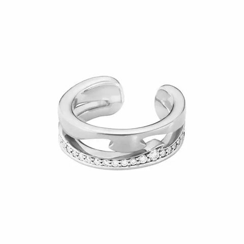 Georg Jensen | 20001101 | FUSION ear cuff - 18kt hvidguld m. brillantpavé