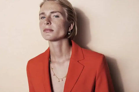 Olga Bonne X Maanesten Bluebell halskæde, Forgyldt sølv