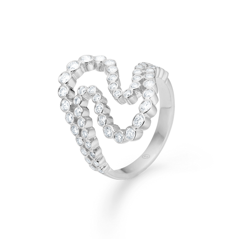 Mads Z. MIRA ring, sølv m. hvid topas