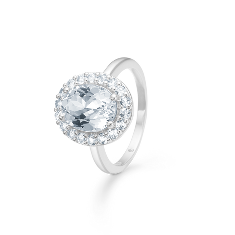 Mads Z. Celestial by Medina ring, sølv m. hvid topas