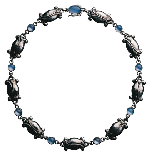 Georg Jensen Moonlight Blossom halskæde, sterlingsølv