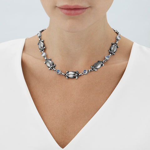Georg Jensen Moonlight Blossom halskæde, sterlingsølv