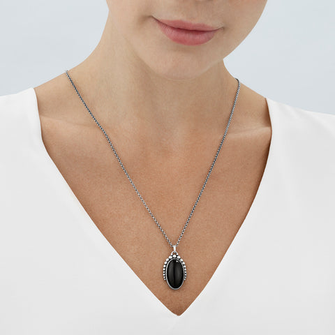 Georg Jensen Moonlight Blossom halskæde, sterlingsølv