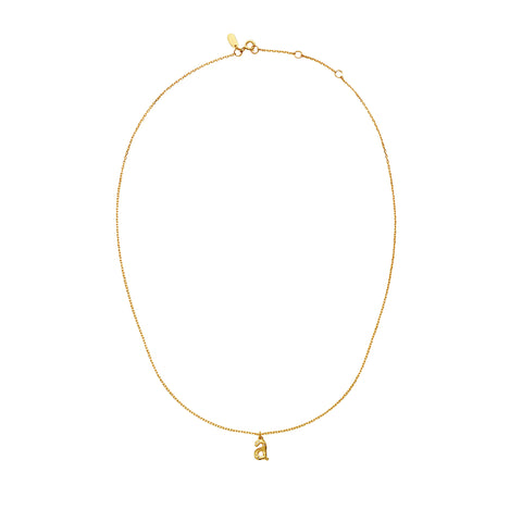 Maanesten Alphabet halskæde "A", Forgyldt sølv