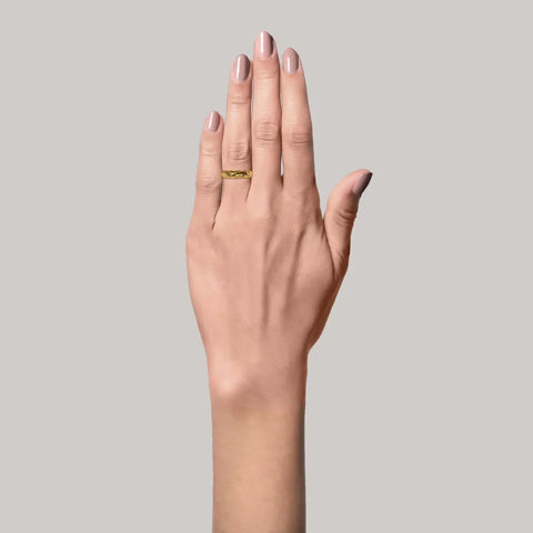 Jane Kønig Big impression ring, Forgyldt sølv