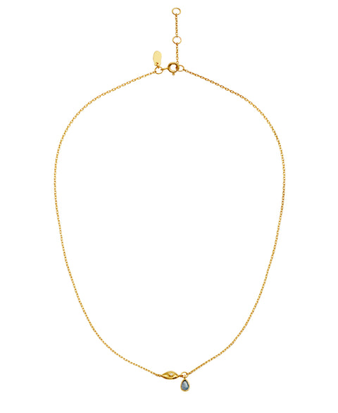 Maanesten Babette halskæde, forgyldt sølv