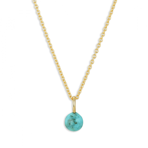 Jane Kønig Bermuda Turquoise vedhæng, Forgyldt sølv