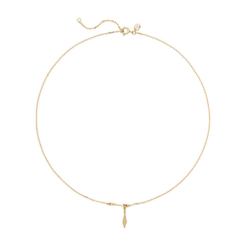 CARRION_NECKLACE_GOLD_V1. Carrion halskæde fra maria black. guldbelagt forgyldt sterlingsølv. varenummer 300482YG