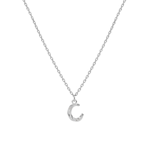 Maanesten Alphabet halskæde "C", Sølv