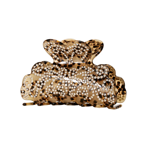 Elith_sesame_hairclaw. Elith hårklemme i farven sesame med rhinsten fra maanesten