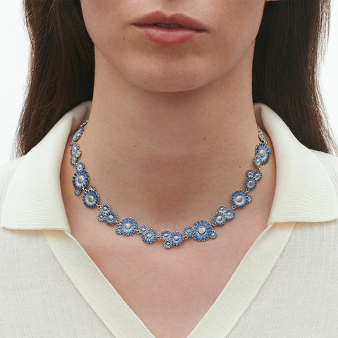 Georg Jensen Daisy halskæde, sterlingsølv