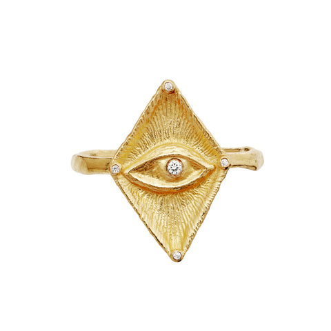 Maanesten Harlekin ring, forgyldt sølv