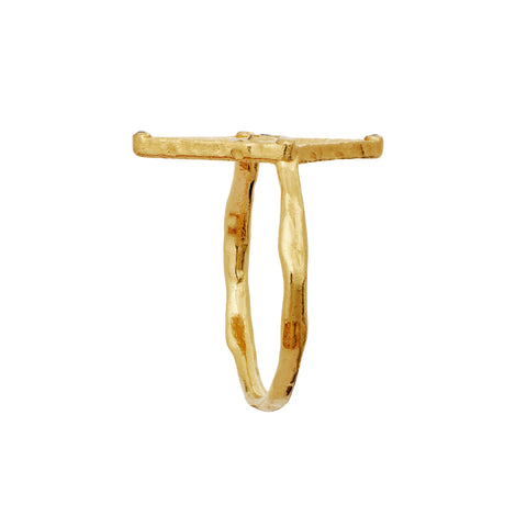 Maanesten Harlekin ring, forgyldt sølv