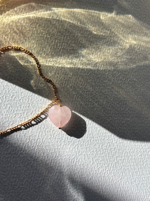 Stine A Amour halskæde, Rose Quartz