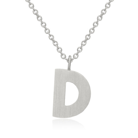 Dulong Letter halskæde - D, sølv