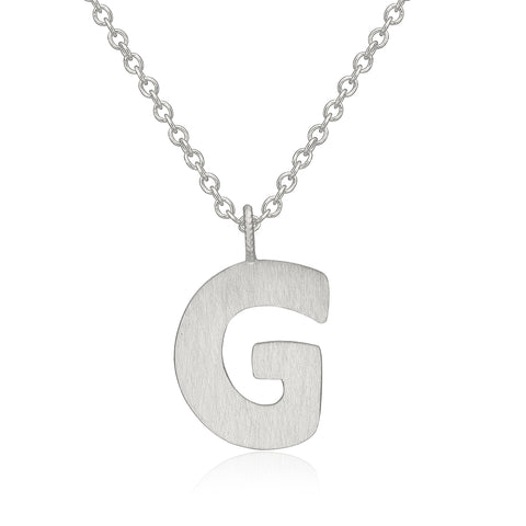 Dulong Letter halskæde - G, sølv