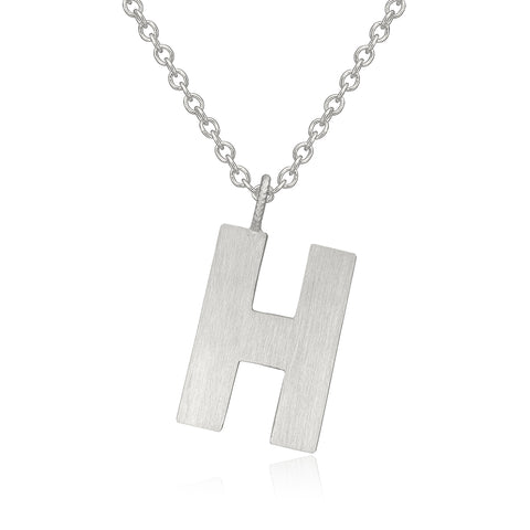 Dulong Letter halskæde - H, sølv