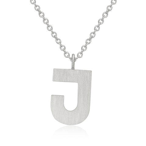 Dulong Letter halskæde - J, sølv