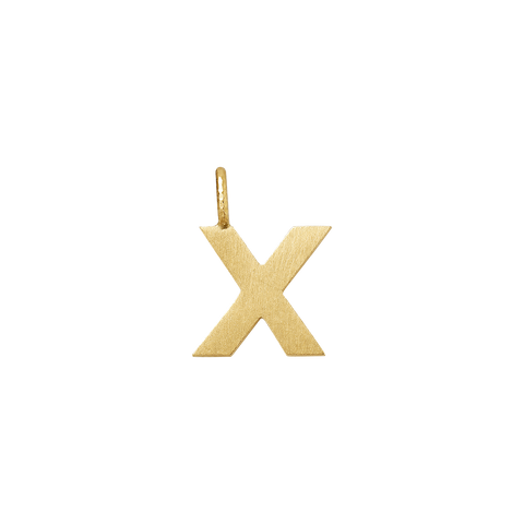 Dulong Letter vedhæng - X, lille guld