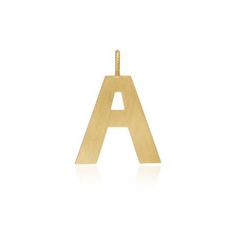 Dulong Letter vedhæng - A, stor guld