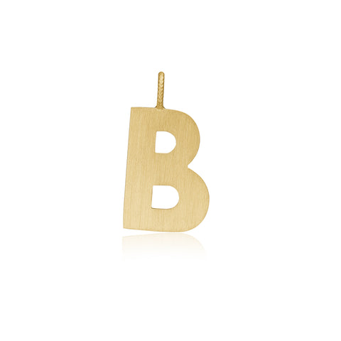 Dulong Letter vedhæng - B, stor guld