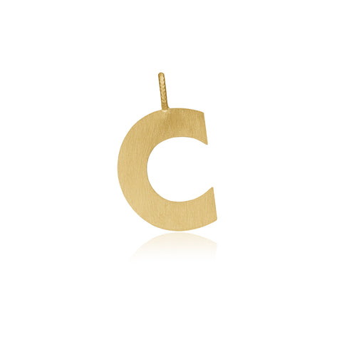 Dulong Letter vedhæng - C, stor guld