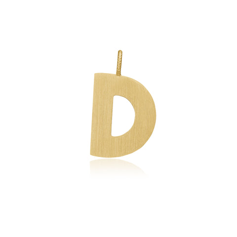 Dulong Letter vedhæng - D, stor guld