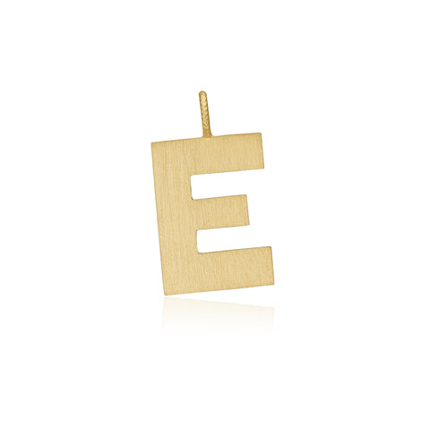 Dulong Letter vedhæng - E, stor guld