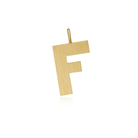 Dulong Letter vedhæng - F, stor guld