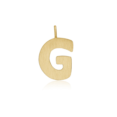 Dulong Letter vedhæng - G, stor guld