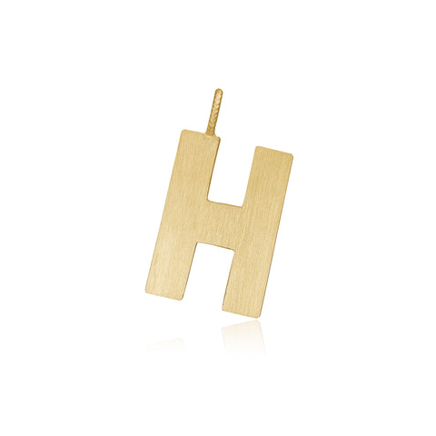 Dulong Letter vedhæng - H, stor guld