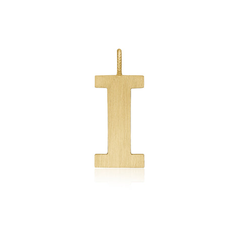 Dulong Letter vedhæng - I, stor guld