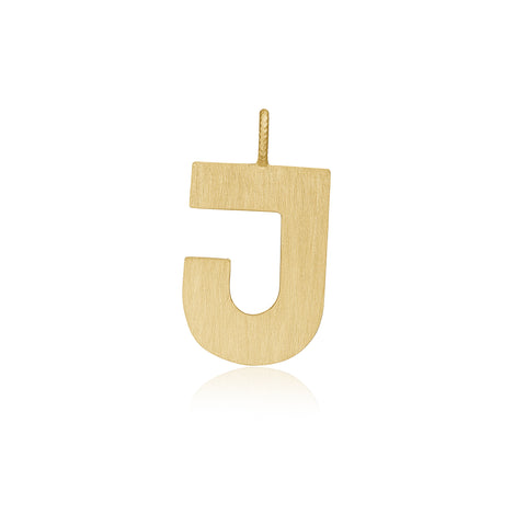 Dulong Letter vedhæng - J, stor guld