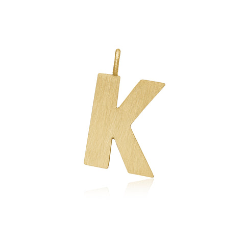 Dulong Letter vedhæng - K, stor guld