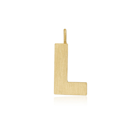 Dulong Letter vedhæng - L, stor guld
