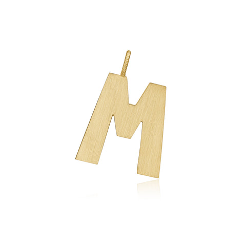 Dulong Letter vedhæng - M, stor guld