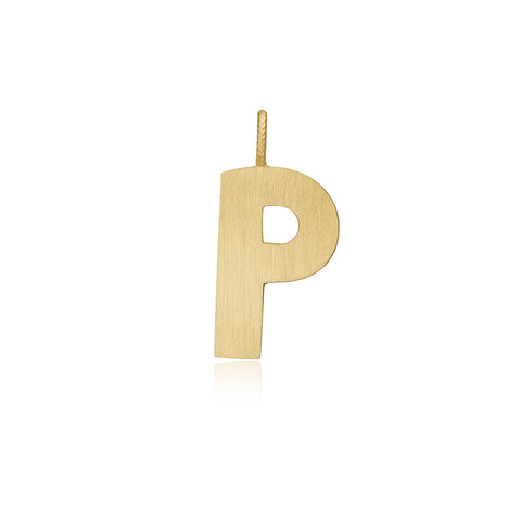 Dulong Letter vedhæng - P, stor guld