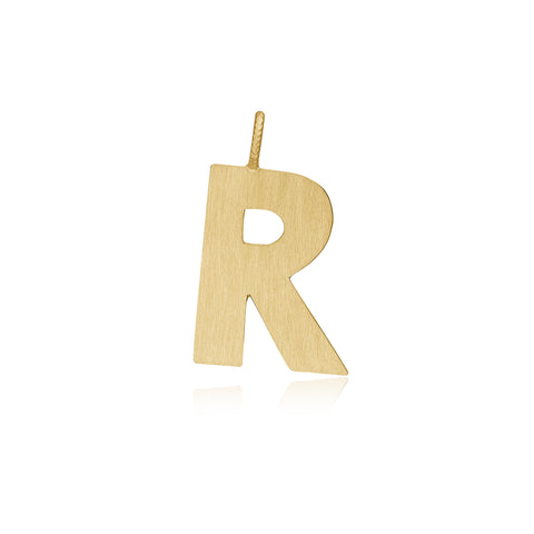Dulong Letter vedhæng - R, stor guld