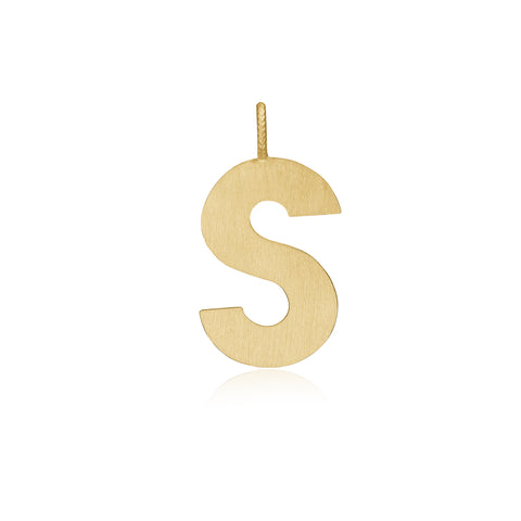 Dulong Letter vedhæng - S, stor guld