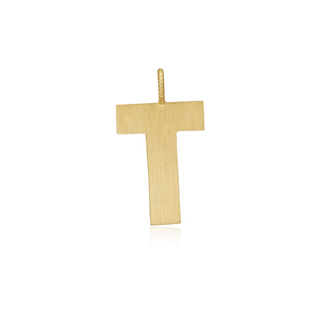 Dulong Letter vedhæng - T, stor guld