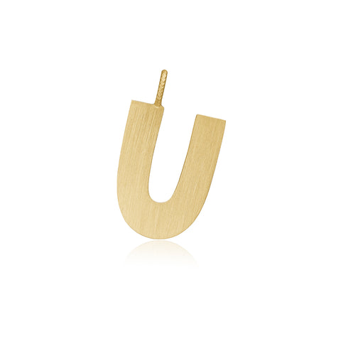 Dulong Letter vedhæng - U, stor guld
